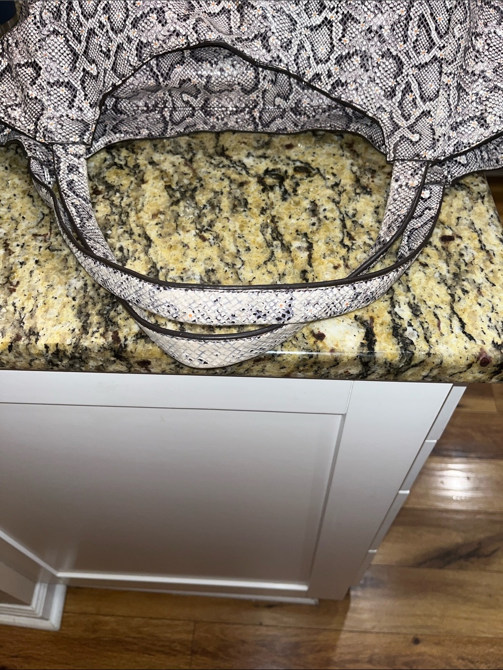 EUC Authentic Hammitt Ferris Hobo in Daisy Snake Print Embossed Leather Handbag. - Picture 6 of 10
